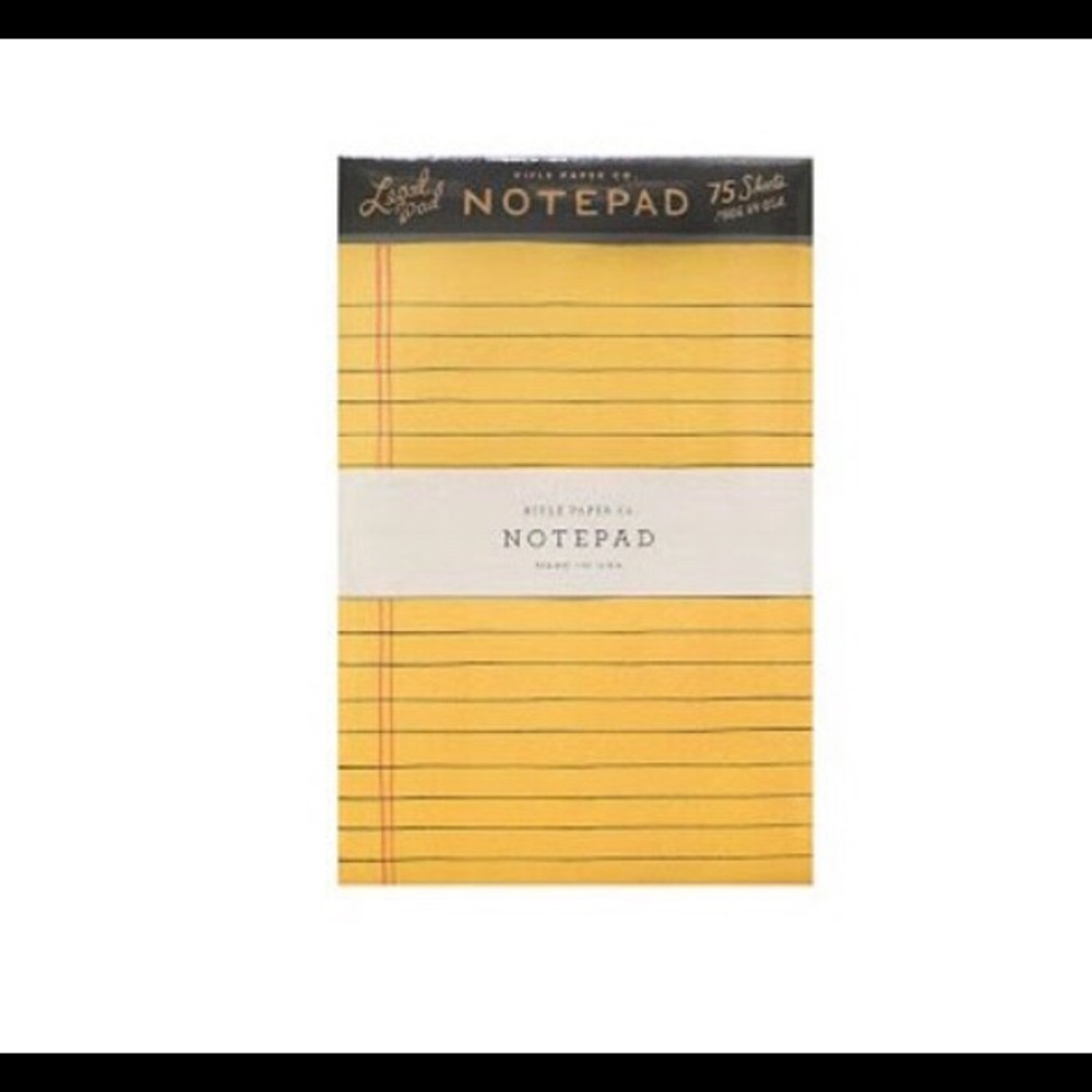Rifle Paper Co Yellow Legal Pad. Retired. Unused.